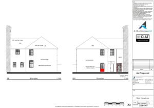 Scheme design elevations to large listed house in Gloucester